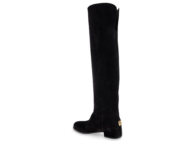 Botas altas de cuero negro Dolce & Gabbana - vista 2