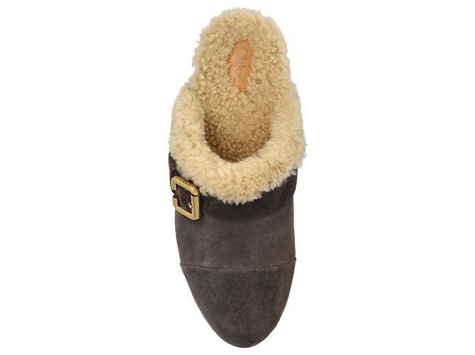 Chloé Jeannette Clogs braunes Wildleder - Ansicht 3