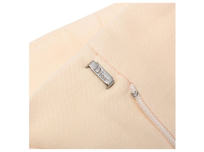 Calções ajustados com cinto Dior em lã creme - vista 9