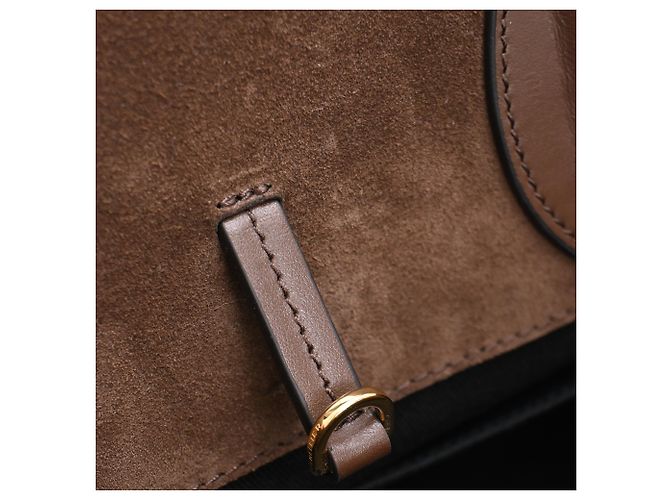 Autre Marque Borsa Tote DeMellier Hudson in camoscio marrone - vista 16