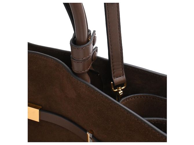 Autre Marque Borsa Tote DeMellier Hudson in camoscio marrone - vista 29