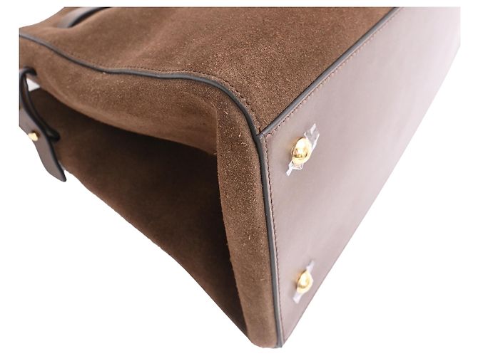 Autre Marque Borsa Tote DeMellier Hudson in camoscio marrone - vista 34