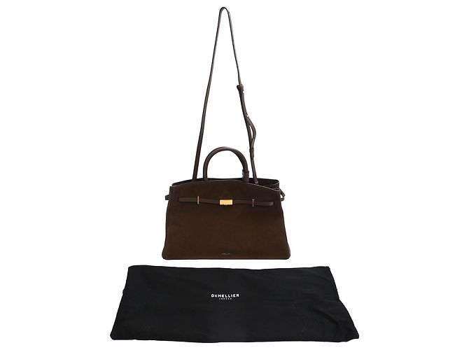 Autre Marque Borsa Tote DeMellier Hudson in camoscio marrone - vista 37