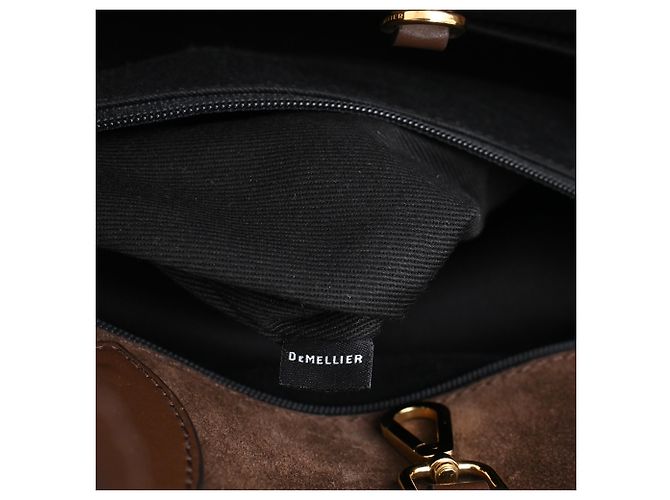 Autre Marque Borsa Tote DeMellier Hudson in camoscio marrone - vista 7