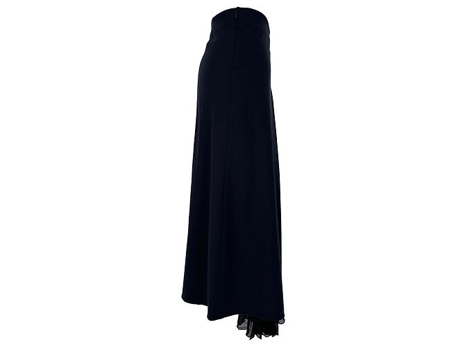 Autre Marque Chloé Midirock aus dunkelblauer Wolle - Ansicht 2
