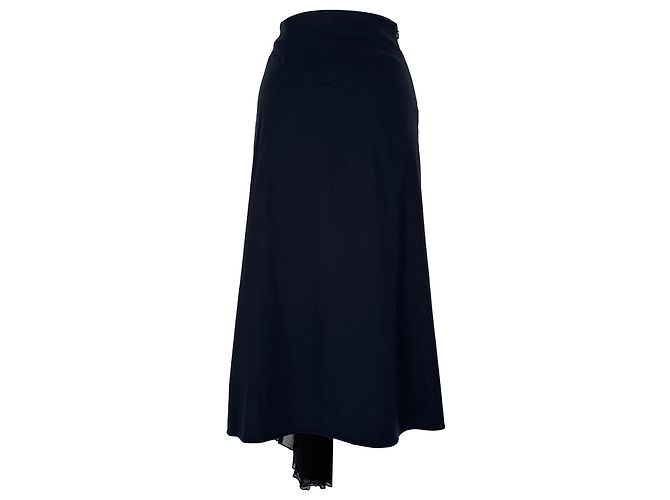 Autre Marque Chloé Midirock aus dunkelblauer Wolle - Ansicht 3