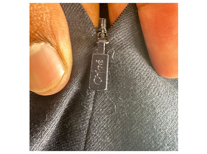 Autre Marque Chloé Midirock aus dunkelblauer Wolle - Ansicht 9