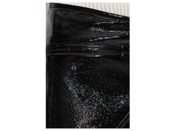 Courreges Gonna in cotone laccata Courrèges nera - vista 5