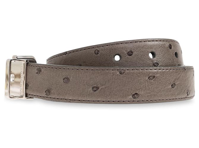 Cinturón Dolce & Gabbana de piel de avestruz gris - vista 3