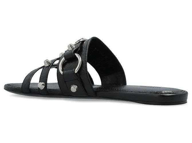 Sandali City Balenciaga in pelle nera - vista 2