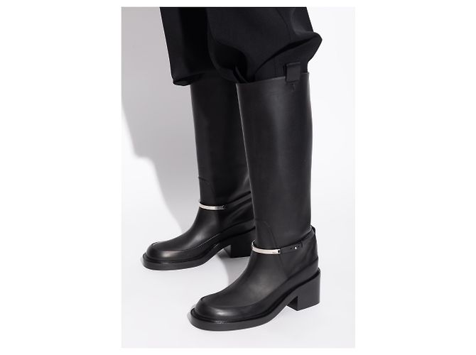 Botines de tacón Gomma Tod's en cuero negro - vista 2