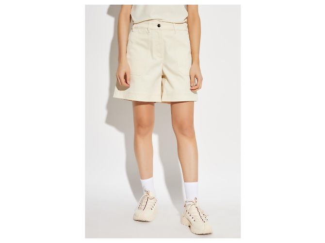 Moncler Shorts Creme Baumwolle - Ansicht 3
