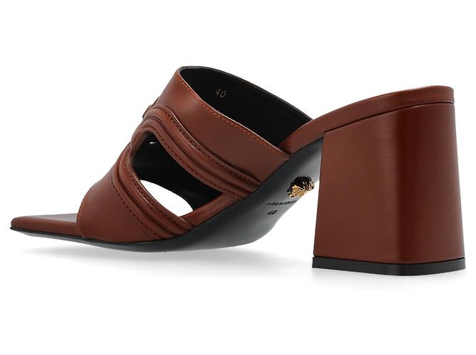Versace Mules aus Leder braun - Ansicht 5