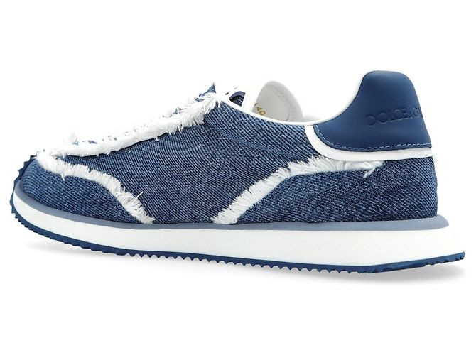Sneakers Dolce & Gabbana DG Cushion Blu Pelle - vista 3