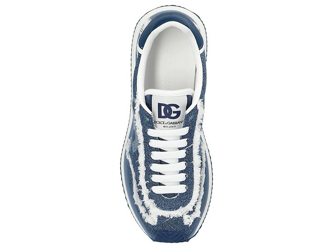 Sneakers Dolce & Gabbana DG Cushion Blu Pelle - vista 4