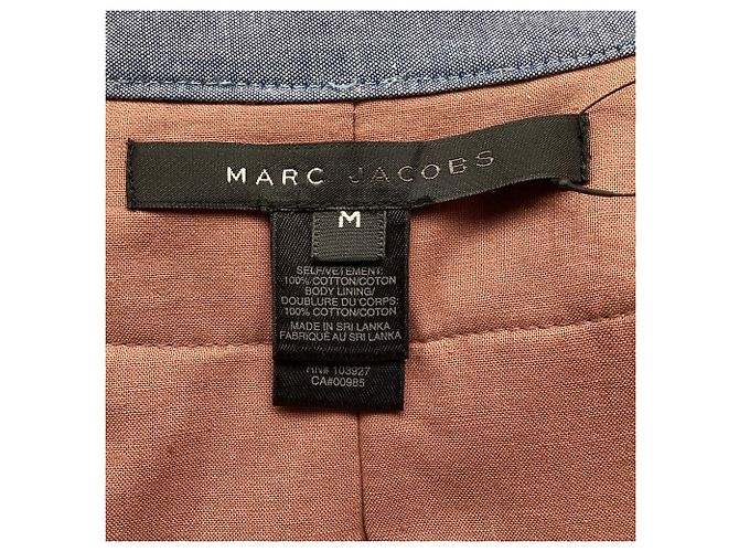 Chaqueta de estilo militar Marc Jacobs Chinese-Tang en algodón azul claro - vista 6