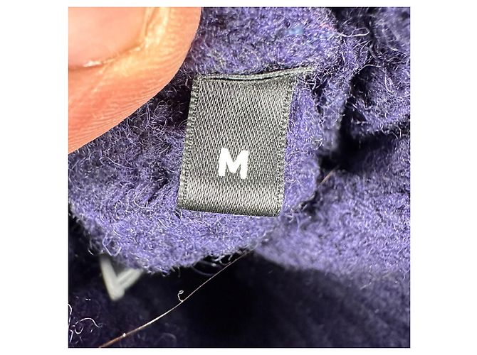 Ami Rollkragenpullover aus Wolle in Marineblau - Ansicht 5