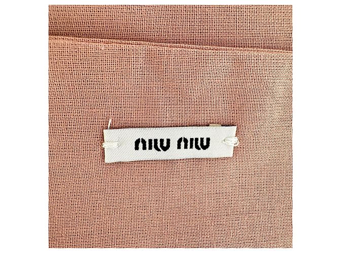 Sneakers basse Miu Miu Deco in pelle di vitello bianca - vista 13