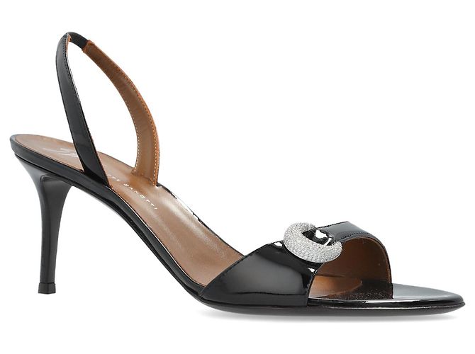 Sandali con tacco Giuseppe Zanotti in pelle nera - vista 4