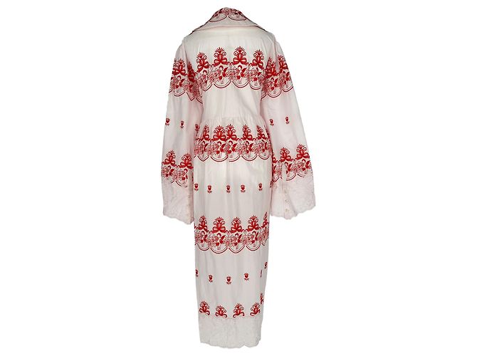 Abito Simone Rocha ricamato con cherubini in cotone multicolore - vista 3