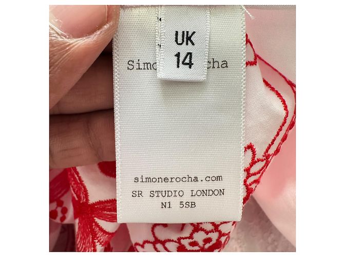 Abito Simone Rocha ricamato con cherubini in cotone multicolore - vista 6