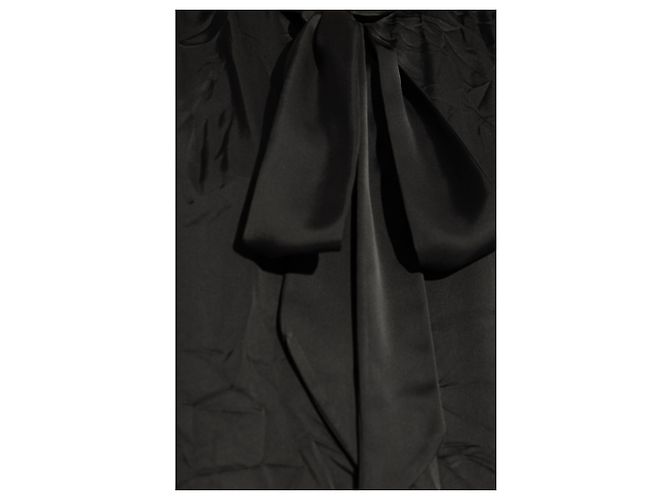 Balenciaga Tie-Neck Hemd Schwarz Polyester - Ansicht 5