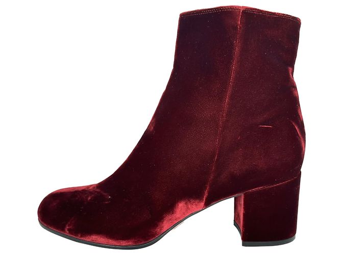 Botines Gianvito Rossi Margaux en terciopelo granate - vista 6