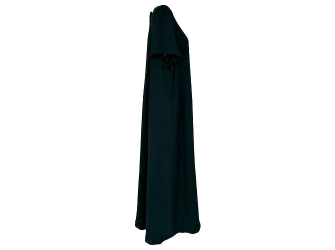 Vestido midi recto Lanvin en viscosa verde - vista 2