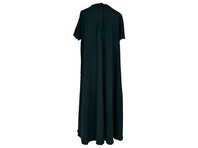 Vestido midi recto Lanvin en viscosa verde - vista 3