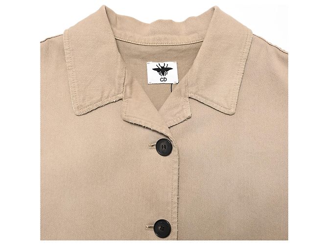 Camicia cropped abbottonata Dior in cotone marrone - vista 4