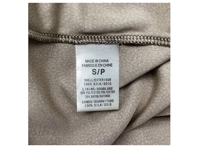 Vestido Halter Neck Theory en seda marrón - vista 5