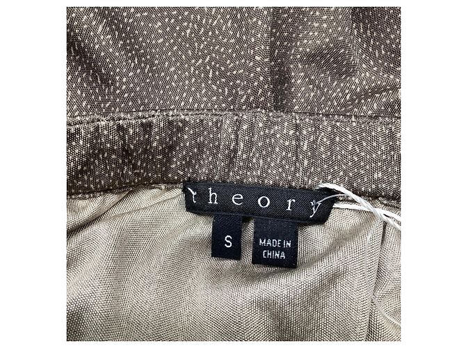 Vestido Halter Neck Theory en seda marrón - vista 6
