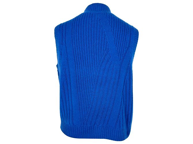 Diane Von Furstenberg Ediva Strickweste aus blauer Wolle - Ansicht 2