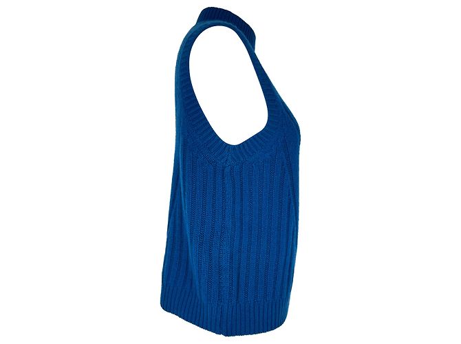 Diane Von Furstenberg Ediva Strickweste aus blauer Wolle - Ansicht 3