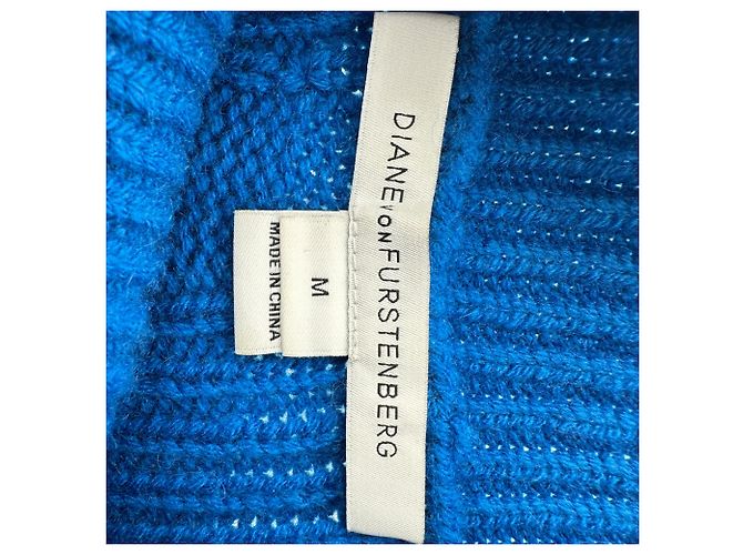 Diane Von Furstenberg Ediva Strickweste aus blauer Wolle - Ansicht 4