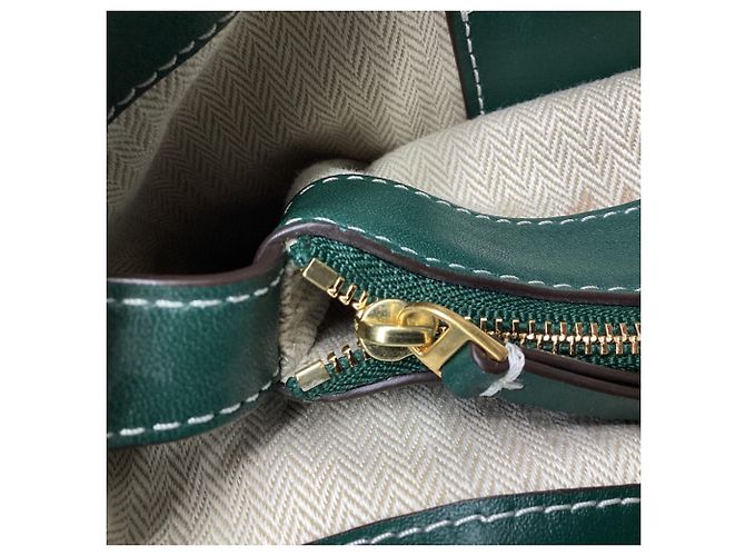 Borsa Mini Bucket Miller Tory Burch in pelle verde - vista 9