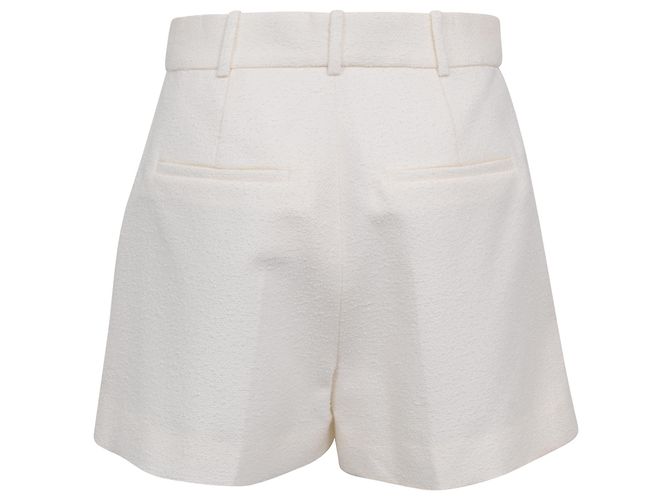 Mini-short Dior en tweed de laine blanc - vue 3