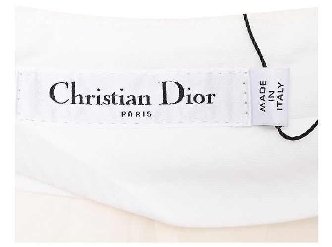 Mini-short Dior en tweed de laine blanc - vue 4