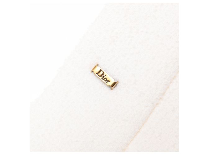 Mini-short Dior en tweed de laine blanc - vue 7