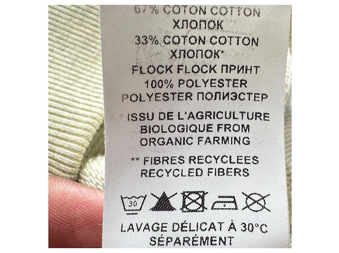 Isabel Marant Etoile Moby Pullover aus grüner Baumwolle mit Flock-Logo - Ansicht 8