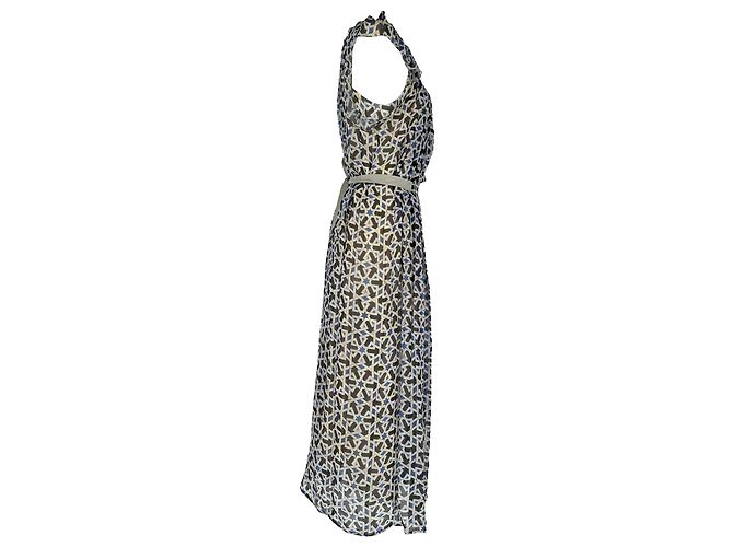 Prada abstraktes fließendes Kleid aus mehrfarbigem Chiffon - Ansicht 2