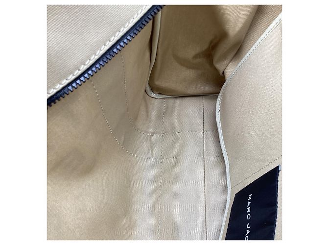 Marc Jacobs The Large Tote Bag in cotone beige - vista 10