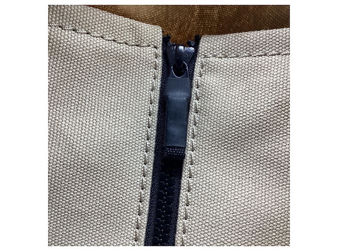 Marc Jacobs The Large Tote Bag in cotone beige - vista 12