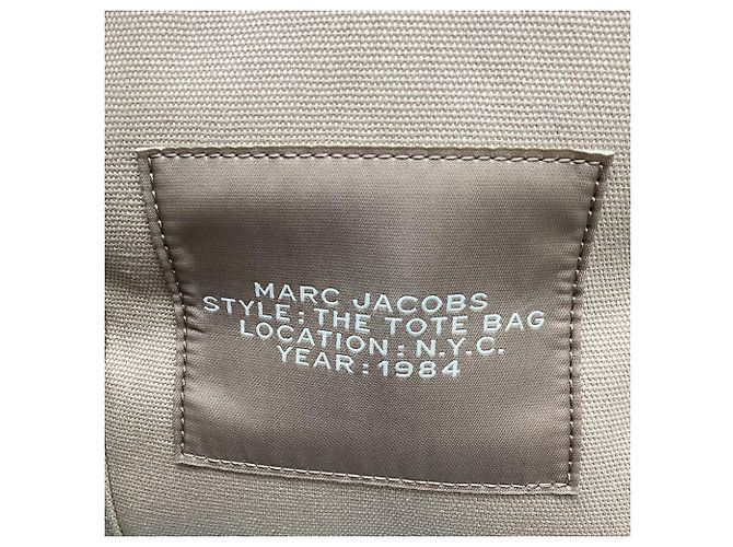Marc Jacobs The Large Tote Bag in cotone beige - vista 13