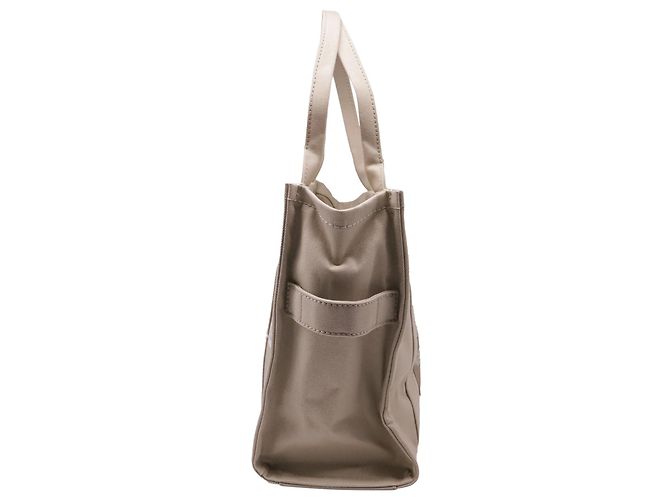 Marc Jacobs The Large Tote Bag in cotone beige - vista 3