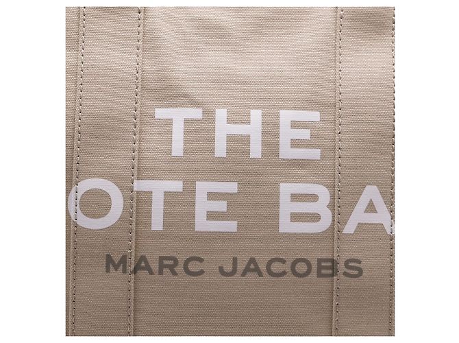 Marc Jacobs The Large Tote Bag in cotone beige - vista 5