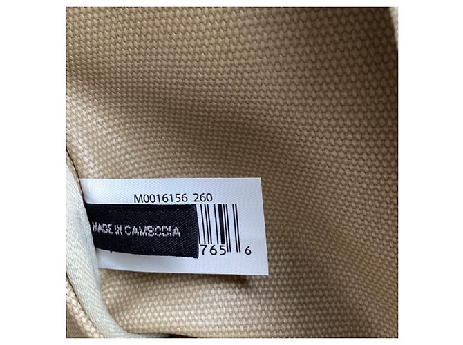Marc Jacobs The Large Tote Bag in cotone beige - vista 8