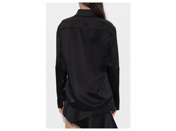 Camisa de satén negra Courreges - vista 4