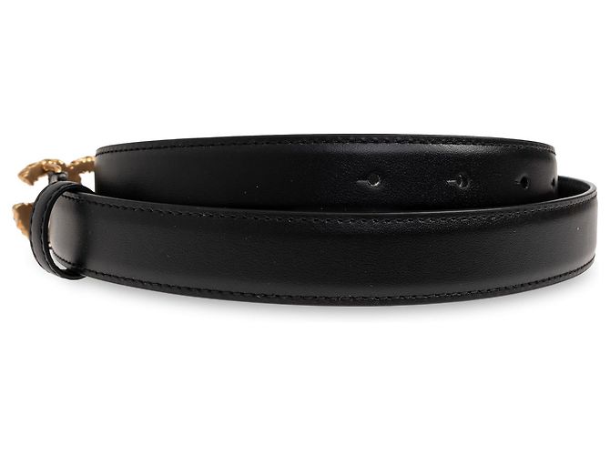 Dolce & Gabbana Ledergürtel Schwarz mit DG Schnalle - Ansicht 3