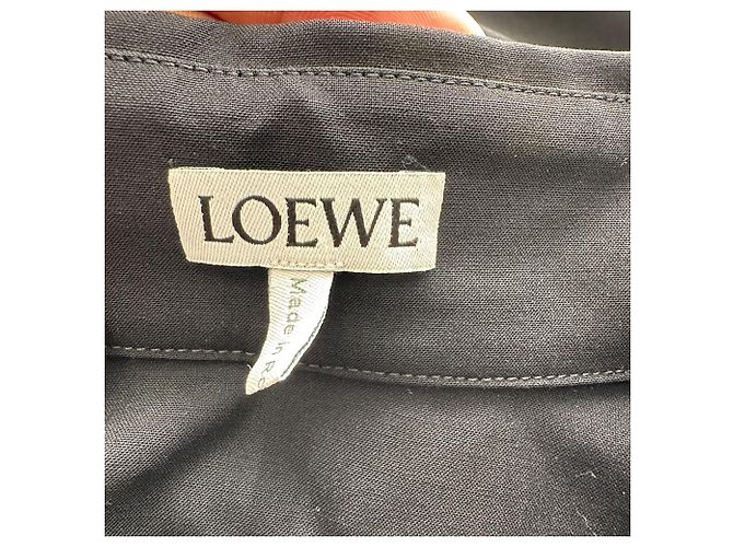Mini abito con bottoni Loewe in lana nera - vista 4